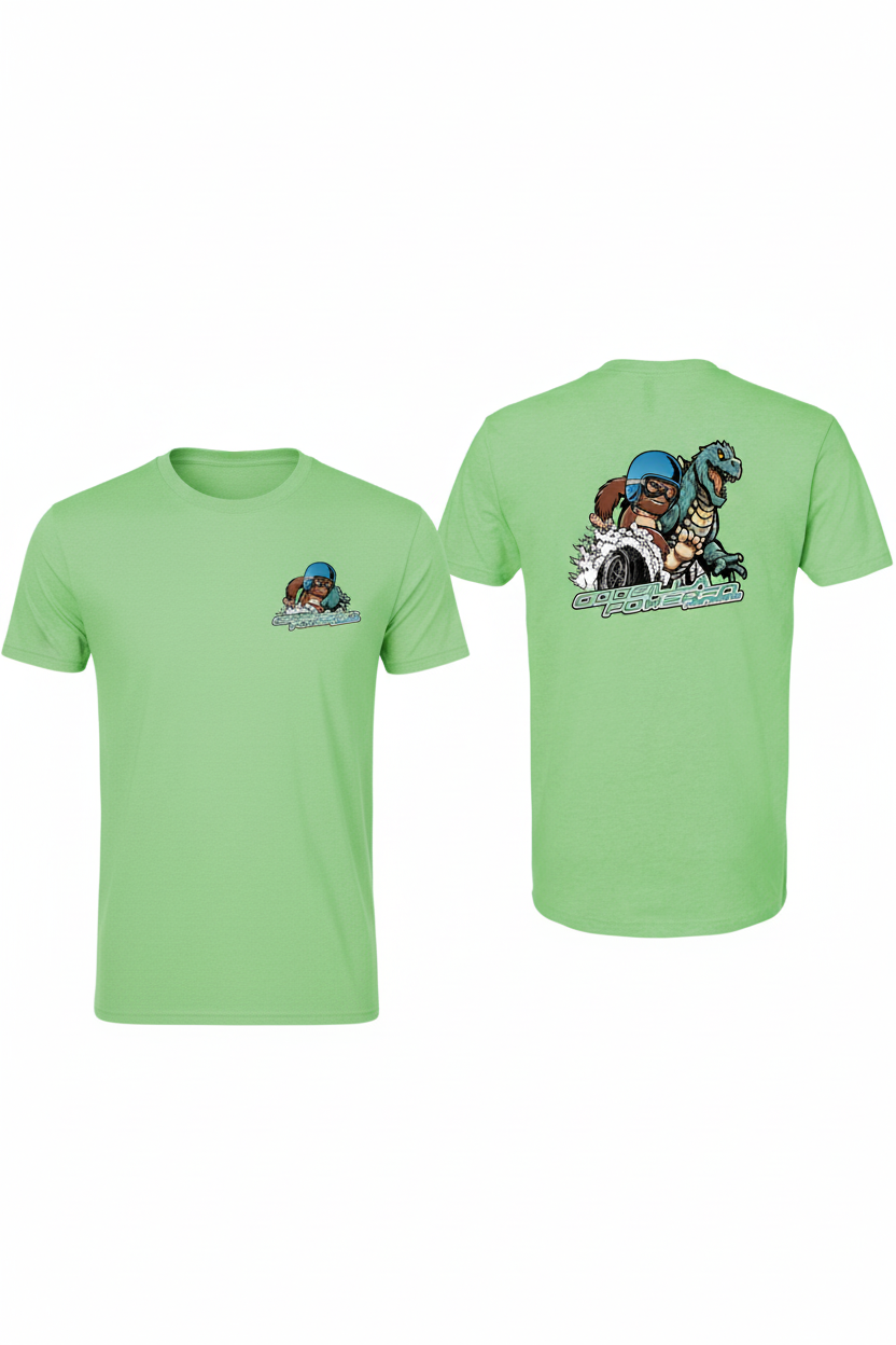 Green Godzilla Powered T-Shirts